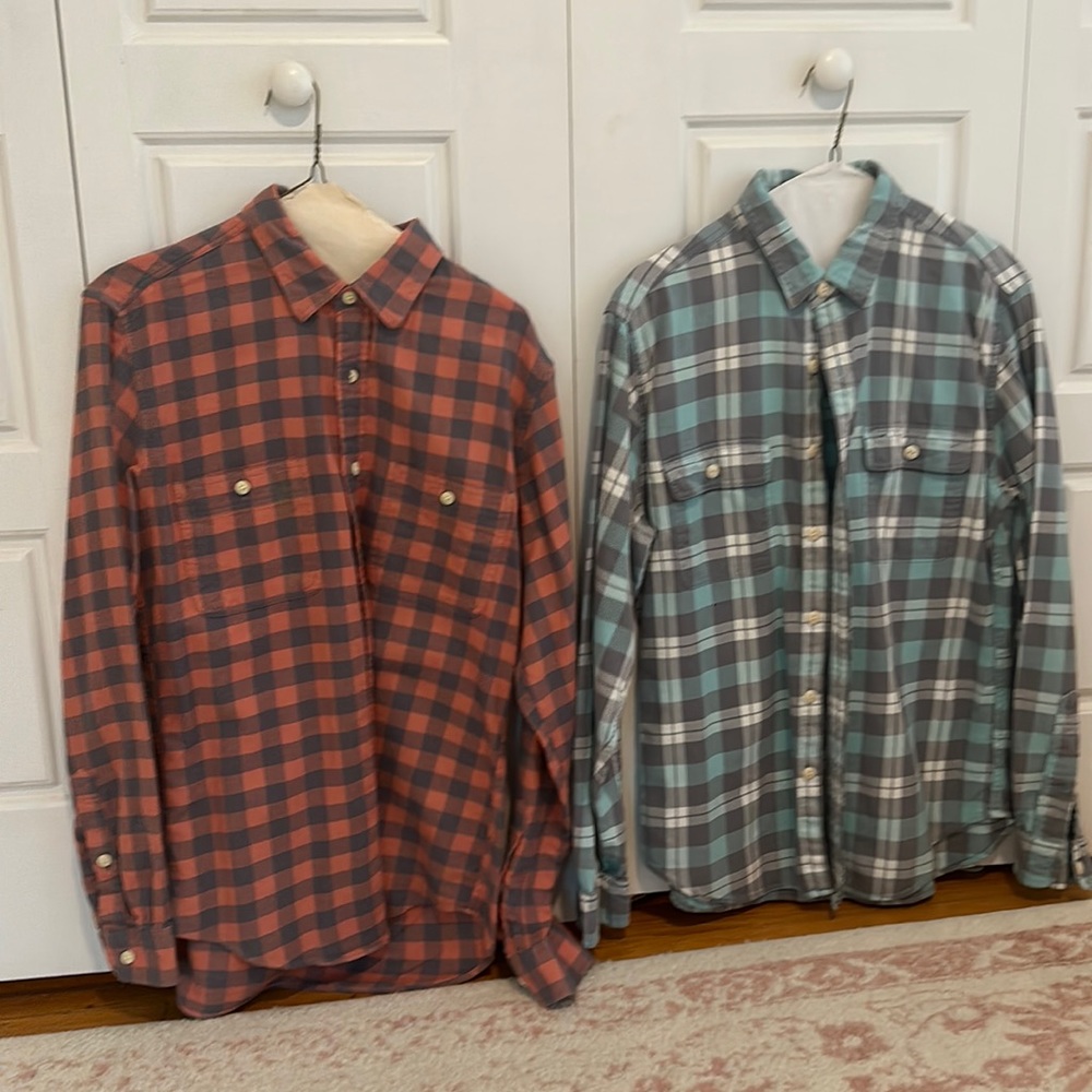 J Crew Men’s Flannel Shirts - 2 Pack Bundle